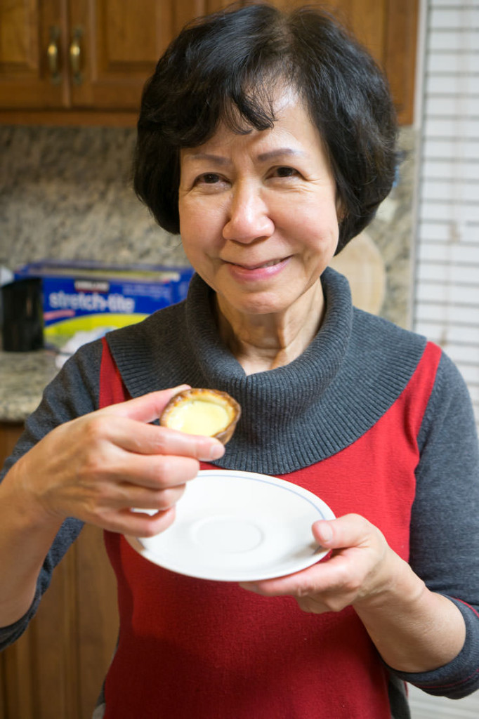 Mom, with egg tart