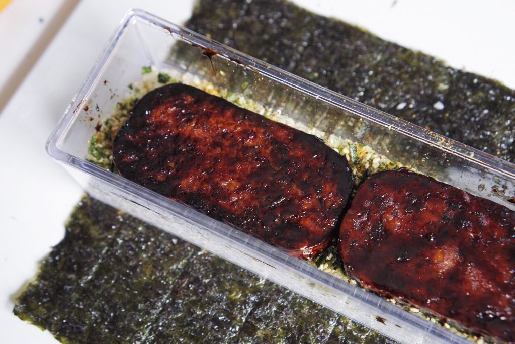 Spicy Spam musubi